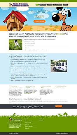 website for Marin Pet Waste Removal