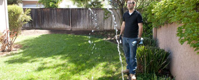 SEO and sprinkler repair: irrigation contractor handles a job generated by an SEO campaign