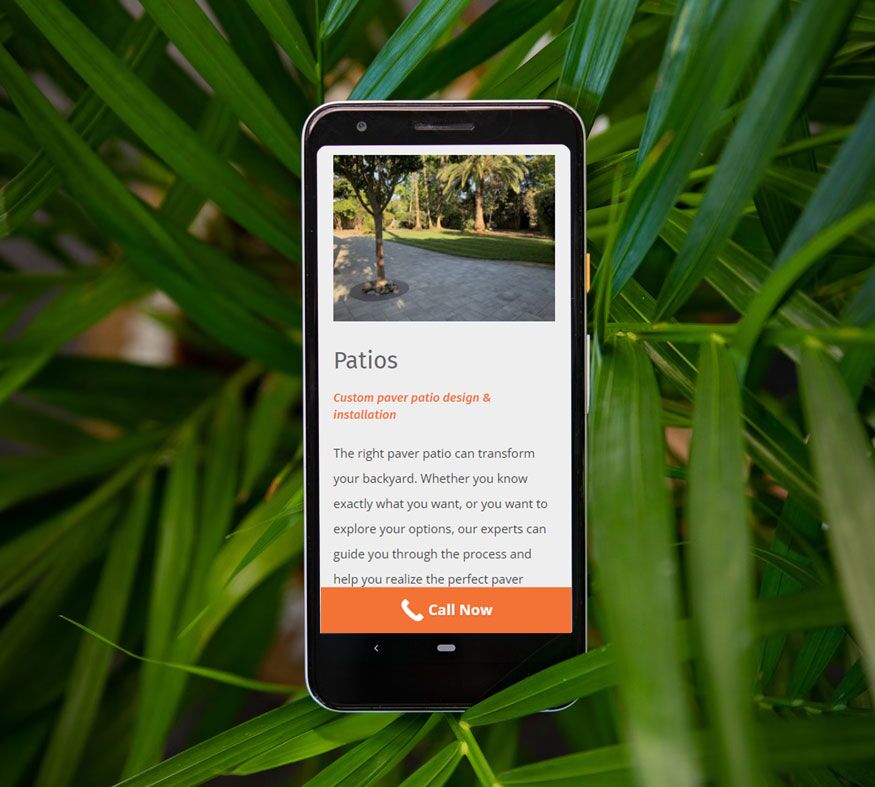Mobile web design for a paver contractor